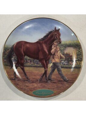 Vtg Buckpasser Limited Edition Champion Thoroughbreds Plate 1997 Susie Morton 8"